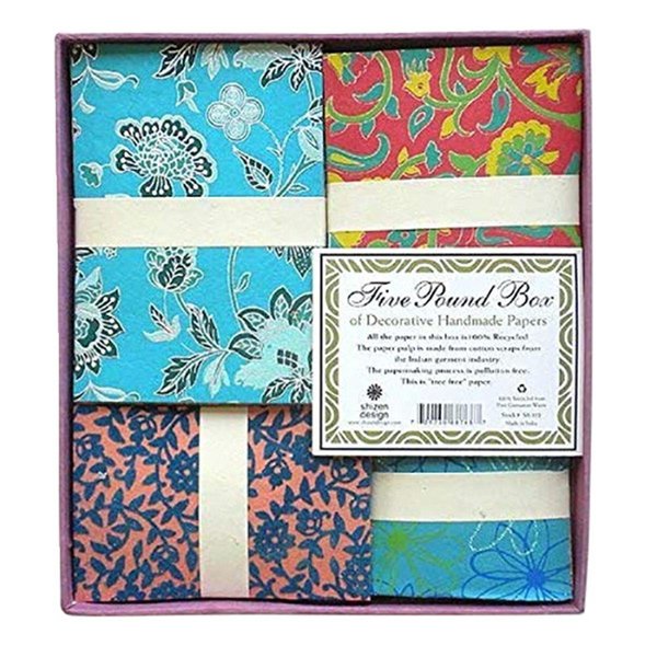 Shizen Design Shizen Design 2023493 Handmade Decorative Papers; Assorted Color - 5 lbs 2023493